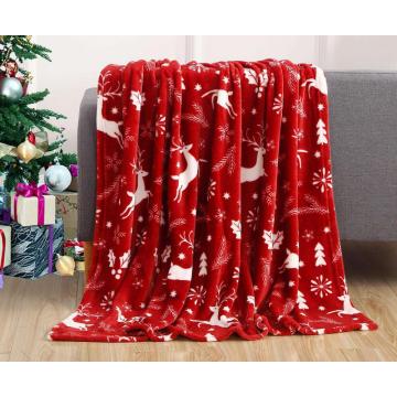 Мягкая теплая рождественская нечеткая руновая руновая одеяло