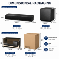 Ev Ses Sistemi için Subwoofer'lı 60W Soundbar
