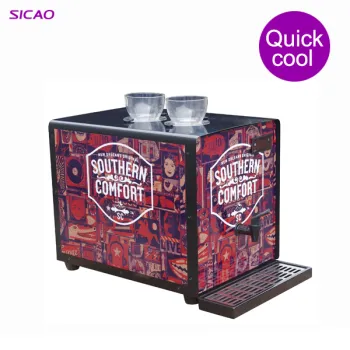 Ice Shot Machine: 2 Bottles Liquor Chiller & Vodka Refrigerator Dispenser