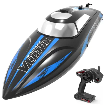 Black 2.4GHz RTR Remote Control Boat Toy with Self-Righting Function and Multi-Features