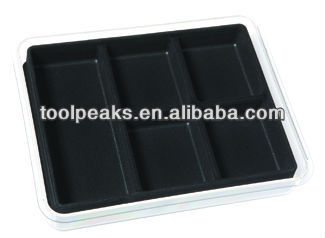 Bead Design Plastic Tray With Velvet 5 Cavities