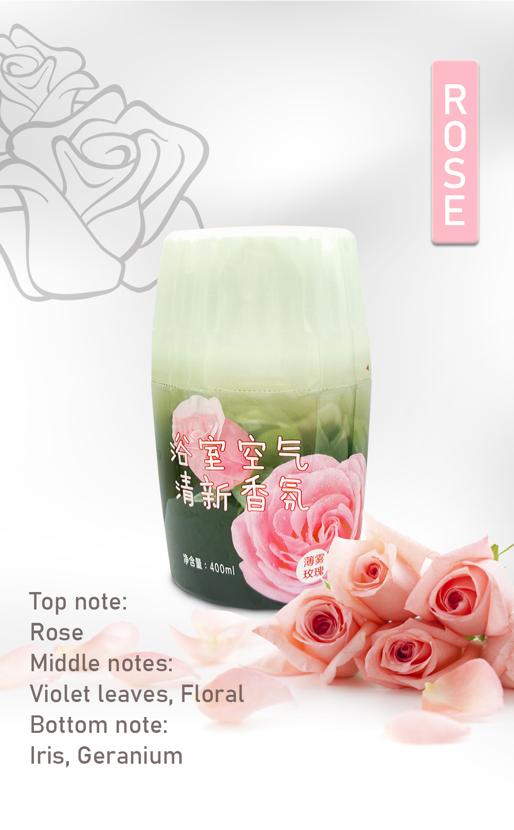 Rose Scents Liquid Air Freshener 400ml