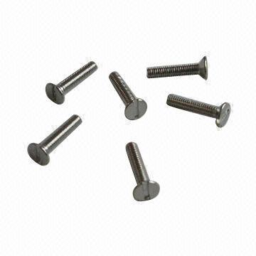 Fat Head Slotted Screws, Brass with Nickel-plated