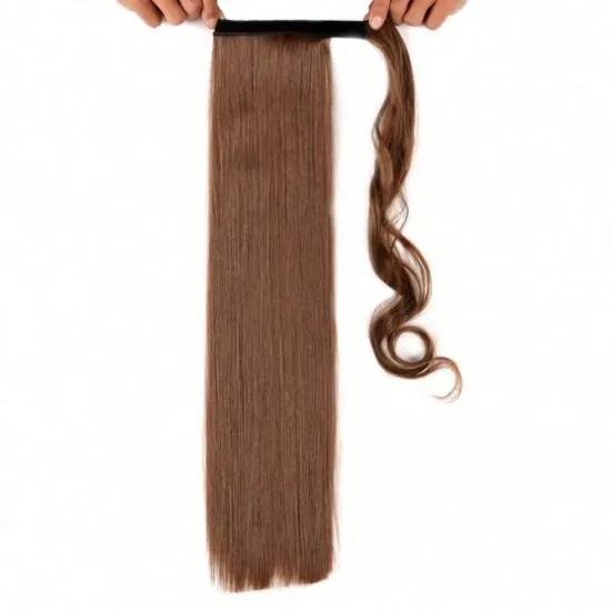 MYZYR Long Curly/Straight Clip in Hair Tail Nature False Ponytail Hairpiece With Hairpins Synthetic Ponytail Hair Extension