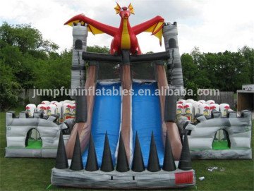 Dragons inflatable castle and slide 26ftx24ft Children Jumping castle and Large bounce park rental hot