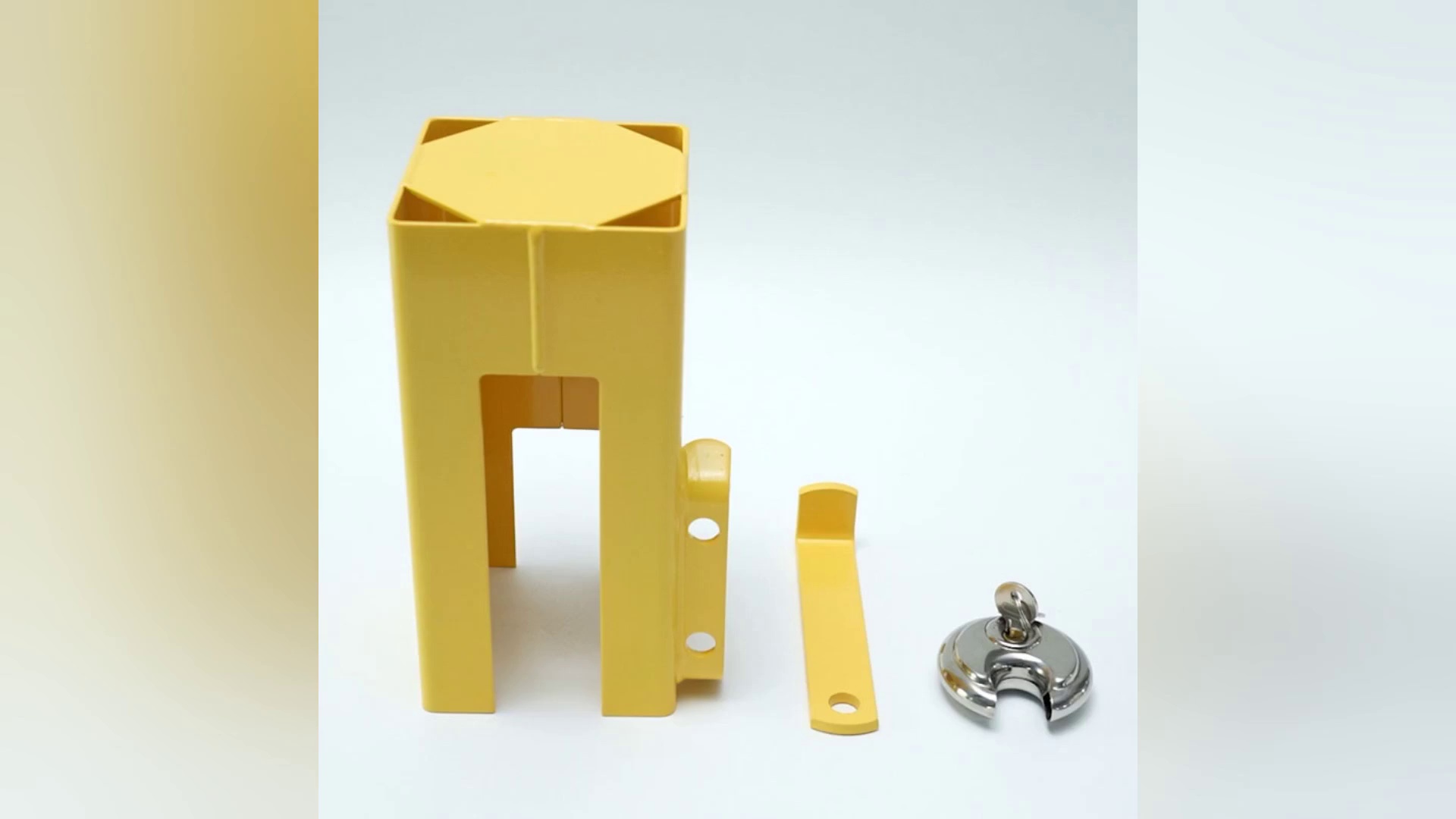 Durable Yellow Square Powder Coated Trailer Hitch Lock