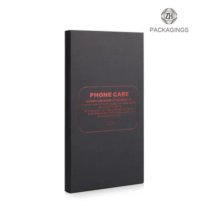 Black drawer mobile phone case packaging