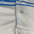 grey black blue stripes custom logo polo shirts