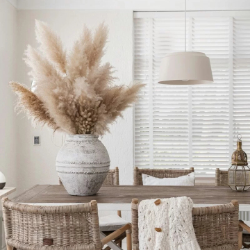 Tall 4ft Beige Pampas Grass: Large Dried Flower Decor