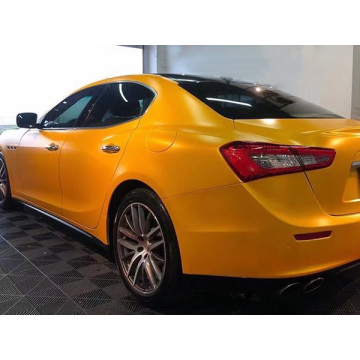 Satiin Metallic Yellow Car Vinyl Wrap