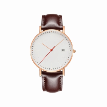 Men Design Watch Japan Quartz Movement Leather Band