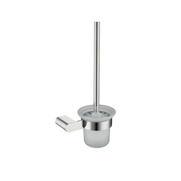 Wall-Mounted Stainless Steel Toilet Brush Holder with Base