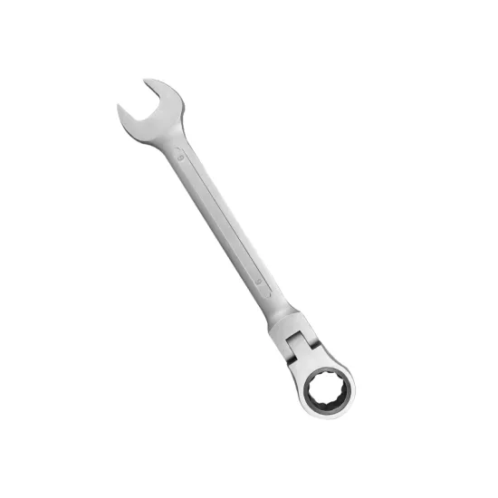 Professional 9MM Heat-Treated CR-V Ratcheting Combination Wrench with 72 Teeth and 12-Point Spanner Tools - SAE Ratchet Box and Open End Set
