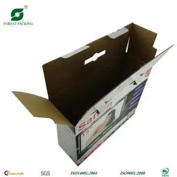 TOP OPEN PLASTIC HANDLE CORRUGATED BOX