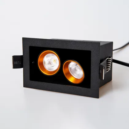 Commercial Hotel Lighting: Double Head COB 2x10W Square LED Downlight