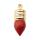 Natural Lamp Bulb Gemstone Red Jasper Pendant Plated Gold