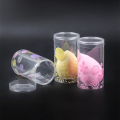 Pek Cylinder Plastik Beauty Egg Puff Clear