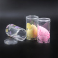 Beauty Egg Puff Clear Environmentally Plastic Cylinder Pack