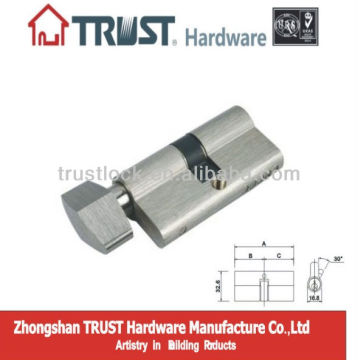 A65SN-L01:Trust 65mm Euro Profile Brass thumb turn lock cylinder