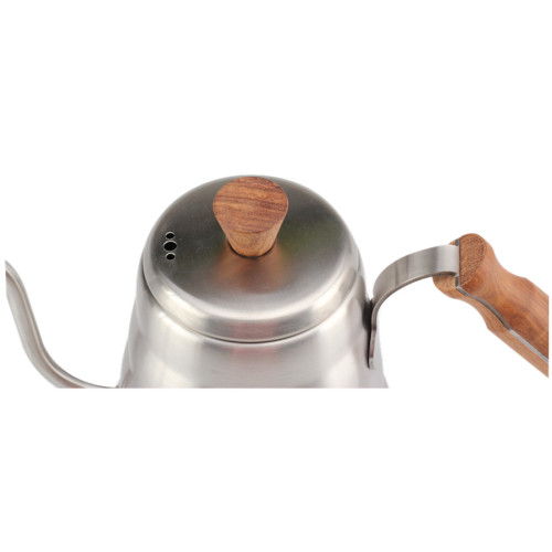Pour over coffee kettle with wooden handle
