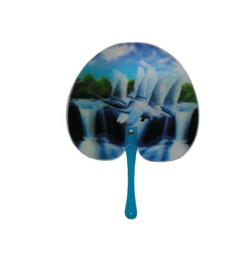 Customized Logo Printed Plastic PP Hand Fan for Promotion