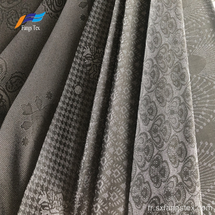 Tissu Abaya de Dubaï noir formel de jacquard de polyester