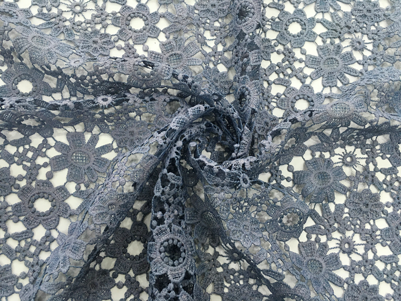 Piece Dyed Chemical Lace Embroidery Fabric