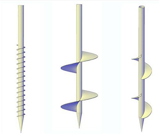 Tornillo molido Pila molida para la base de paneles solares