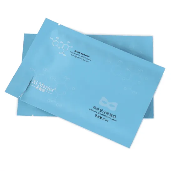 Cosmetic facial mask eyes mask packaging Three side sealing plastic bag