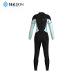 Logo Custom Seaskin Wetsuit Neoprene Tahan Lama untuk Wanita