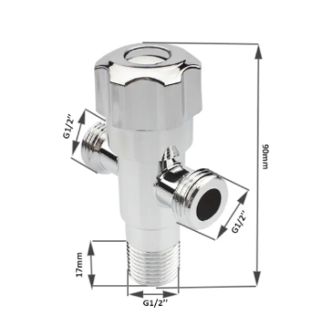 Quick Open Shower Dispensing Diverter Brass Angle Valve for Bathroom and Toilet