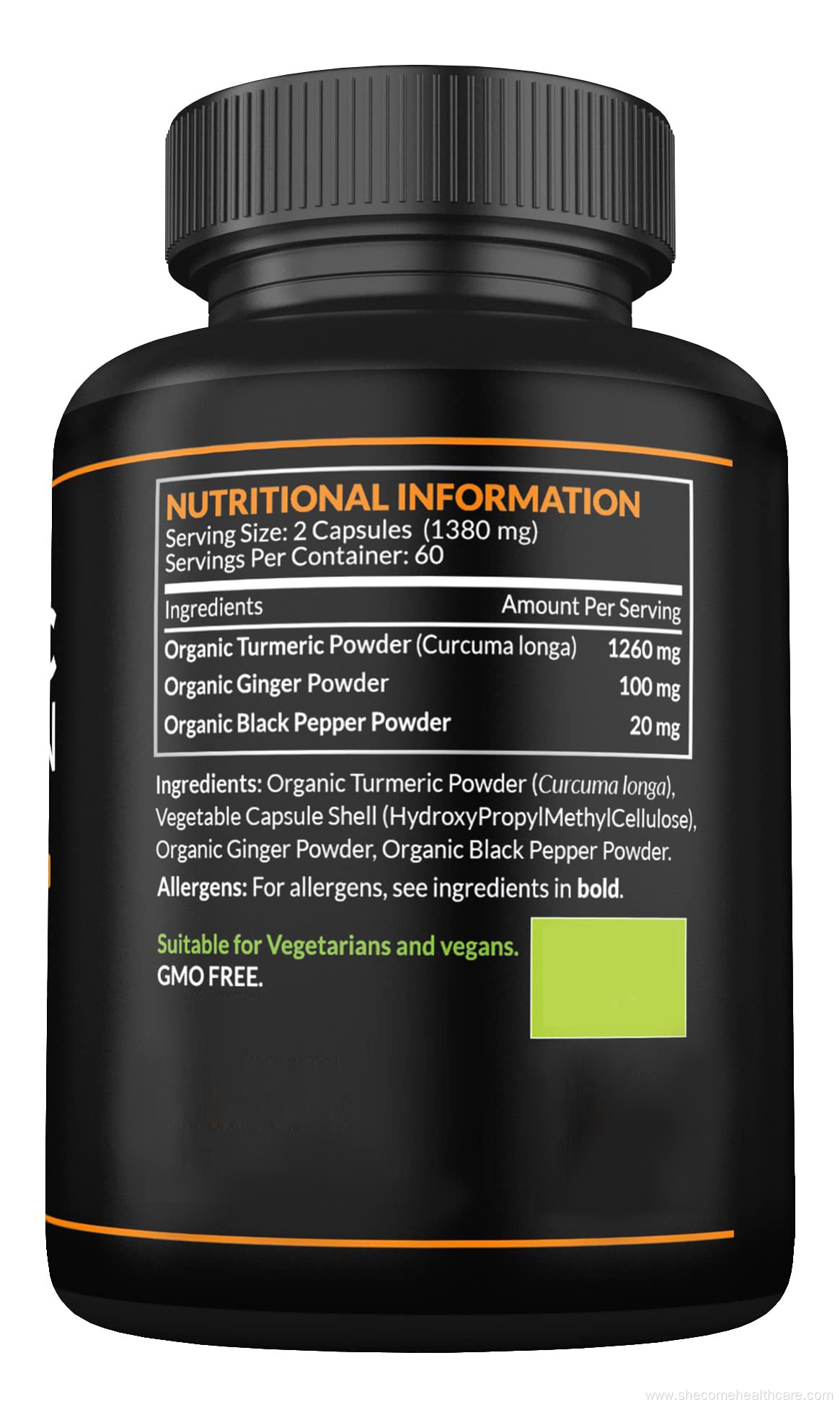 Turmeric Curcumin Black Pepper Extract curcumin capsules