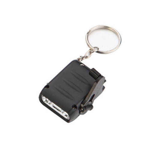 Mini Solar crank dynamo rechargeable keychain light