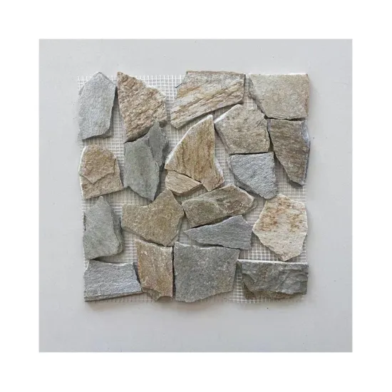 Beige Veneer Natural Quartzite Stone Panels for Exterior Walls