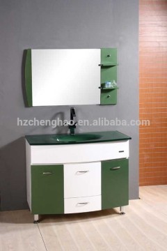 Cheap Modern Floor Standing PVC Bathroom Vanity Cabinet With Mirror,High Gross Floor Mounted PVC Bathroom Cabinet Furniture