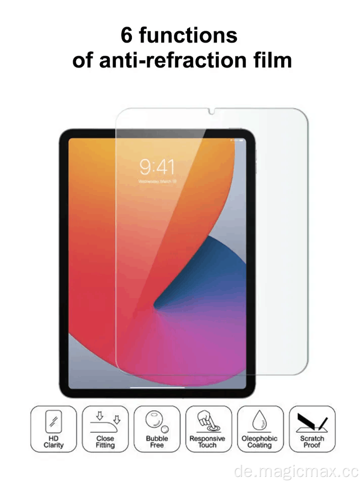 IPad -Bildschirmschutz Antiblaulicht