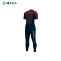 Seaskin Men ชุดสูทแบบเปียกกลับซิปในชุดดำน้ำเย็นน้ำเย็น 3 มม. Neoprene Wetsuit