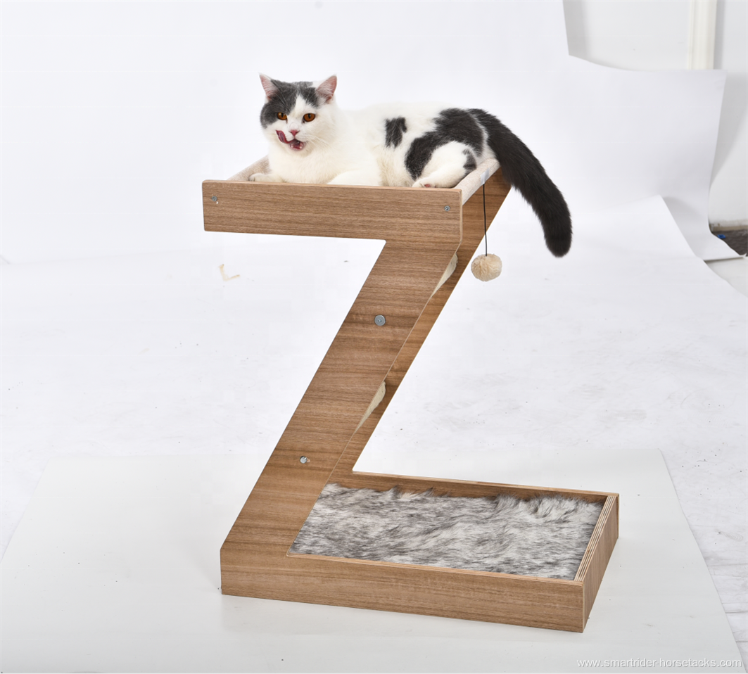 Nice Z-shaped durable MDF material sisal cat tree