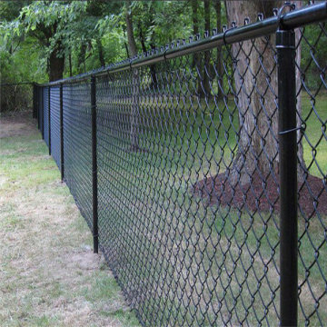mur de clôture pvc enduit clôture de maillon de chaîne de fil