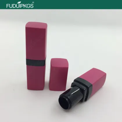 Empty Square Matte Plastic Makeup Lipstick Tube