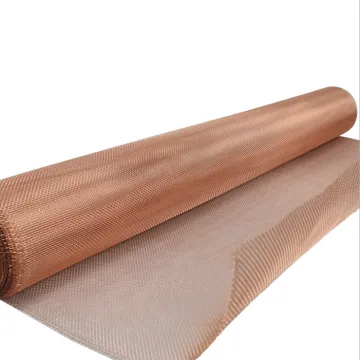 Fine RF Shielding Red Copper Infused Wire Mesh Fabric 99.99% Pure Copper Woven Cloth for Faraday Cage