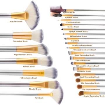 Oval ansiktspulver kontur makeup borste set billigt