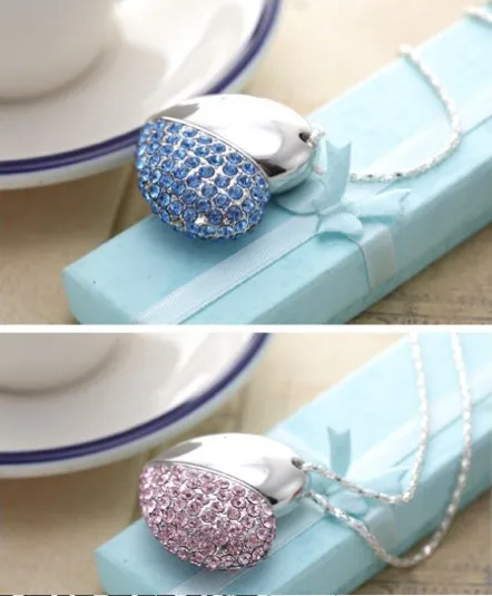 Valentine's Day promotional gift heart shape jeweled flash drives