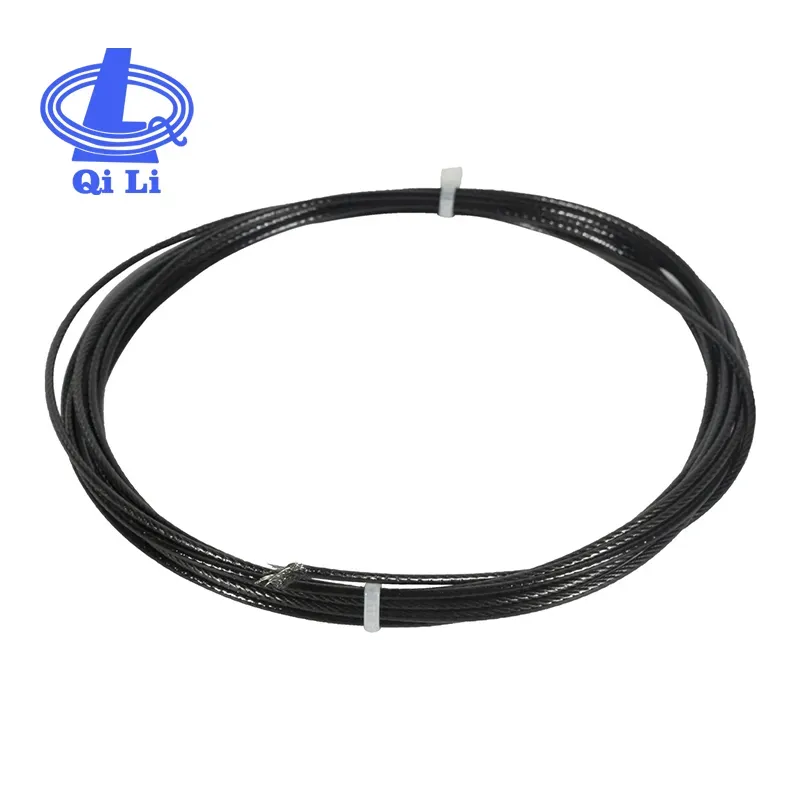 Black PVC Coated Wire Rope for Hanging Clothes