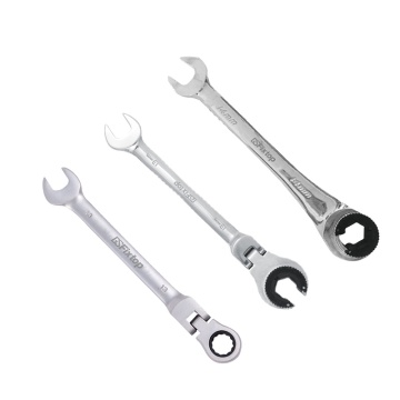 GSFIXTOP Industrial 40CRV 72 Teeth Flexible Head Combination Wrench Ratchet Spanner