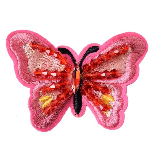 Acrylic Stones Beads Butterfly Embroidery Patches