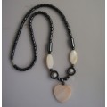 Hematite pearl Shell Necklace