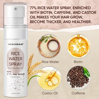 New  Herbal Rice Water Smoothing Hair Loss Hair Nourishing Spray with Rich Water