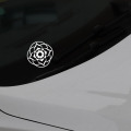 YJZT 14.9CM*14.7CM Lotus Mandala Yoga Buddhism Art Amulet Vinyl Decal Car Stickers Black/Silver C3-1527
