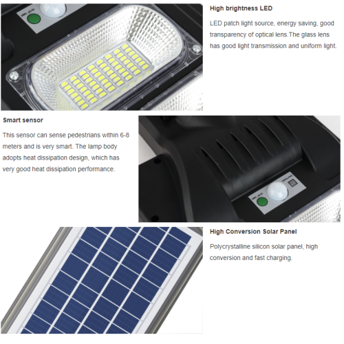 5 Yıl garanti 100W entegre güneş enerjili sokak lambası